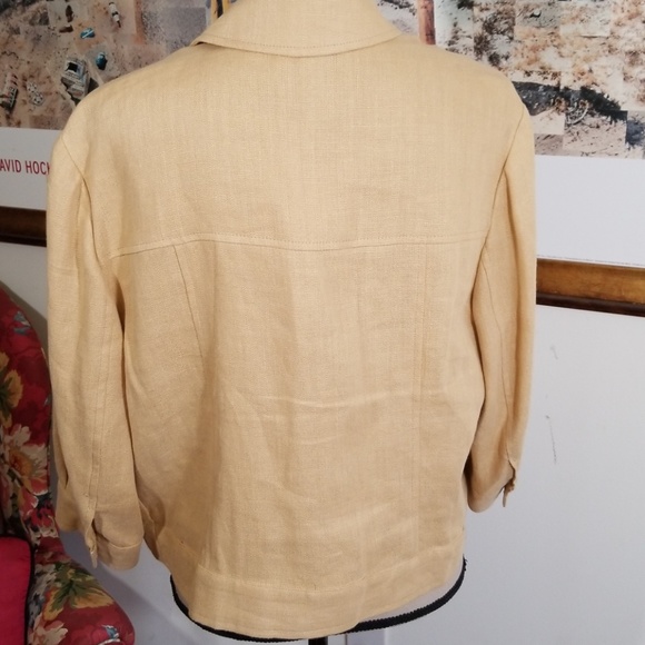 Olsen casual button down Tan jacket. Size M - Picture 4 of 8